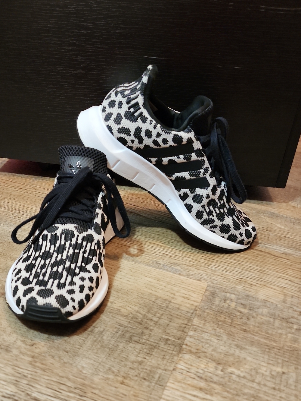 adidas Women’s Leopard Knit Sneakers - Black & Cream